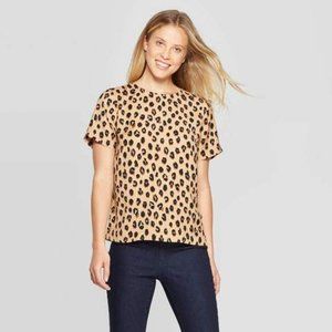 A New Day Leopard Print T-Shirt Blouse